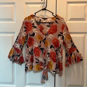 3/4 Sleeve Floral Top